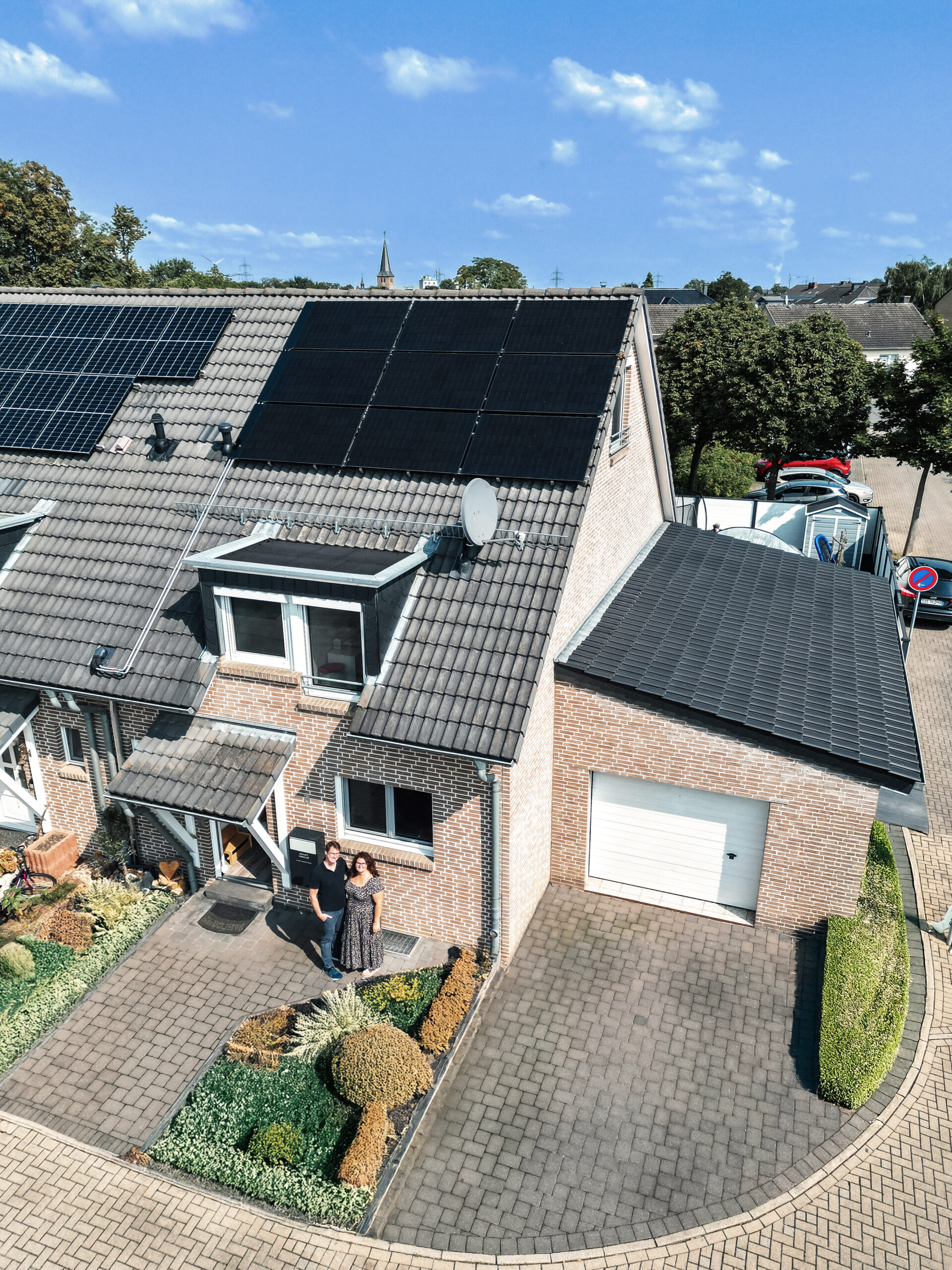 Triple Solar PVT-System Reihenhaus