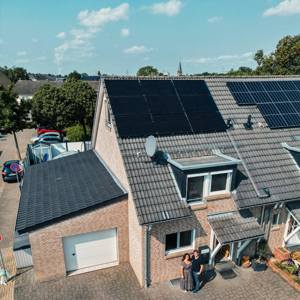Triple Solar PVT-Anlage auf Reiheneckhaus