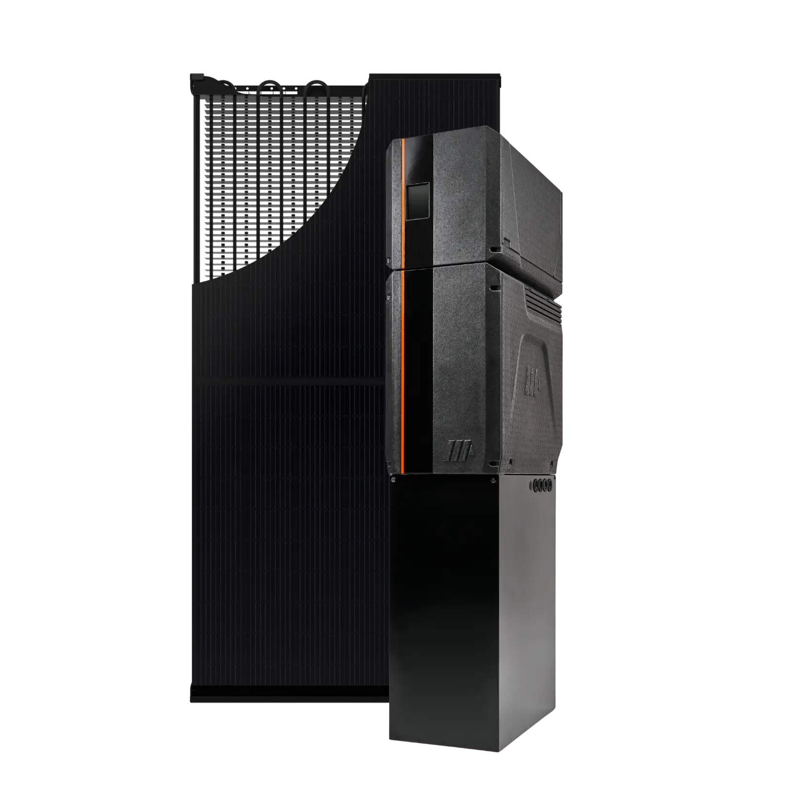 Triple Solar PVT-System als Tower mit PVT-Wärmepumpe 5.0 und thermische Batterie